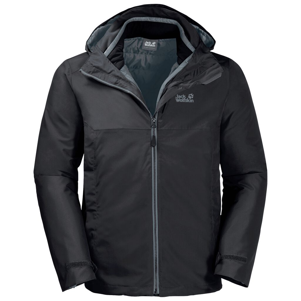 Jack Wolfskin NORTH FJORD Vestes Homme Noir - MKVSEGA-69